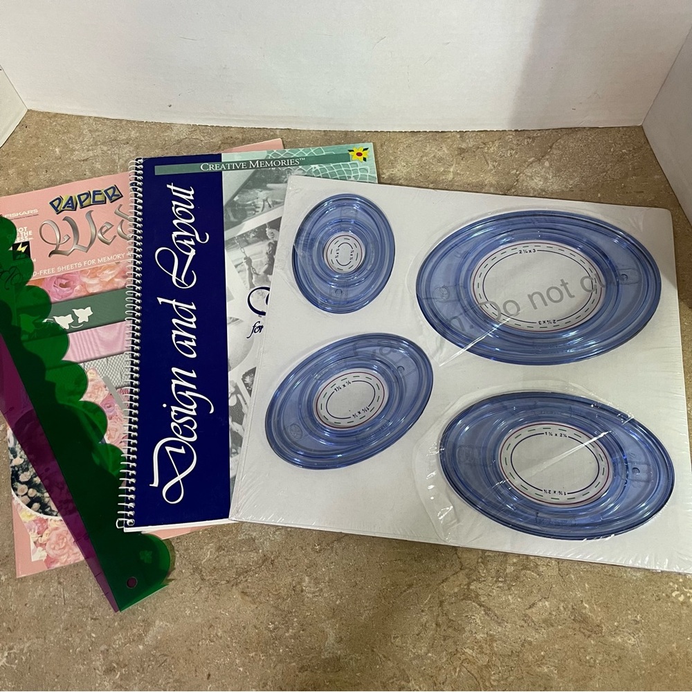Creative Memories Oval Cutting Templates - Purple and Green